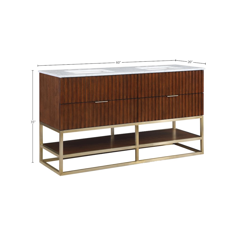 Monad Walnut Bathroom Vanity. Picture 14