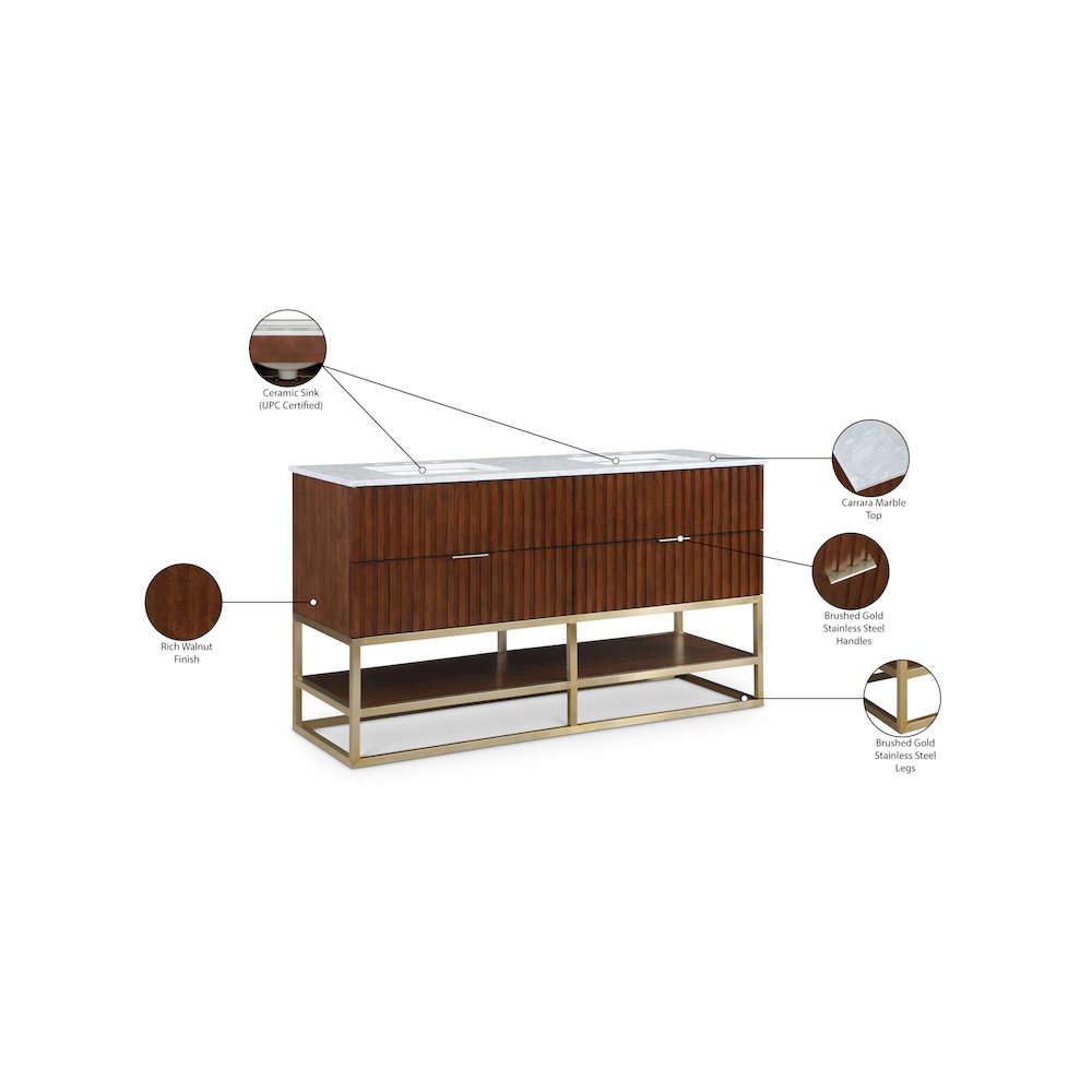 Monad Walnut Bathroom Vanity. Picture 15