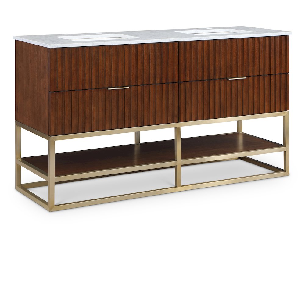 Monad Walnut Bathroom Vanity. Picture 1