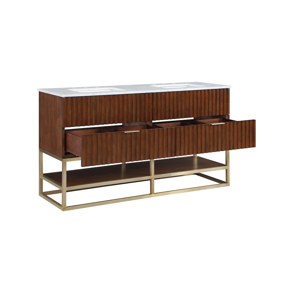 Monad Walnut Bathroom Vanity. Picture 2