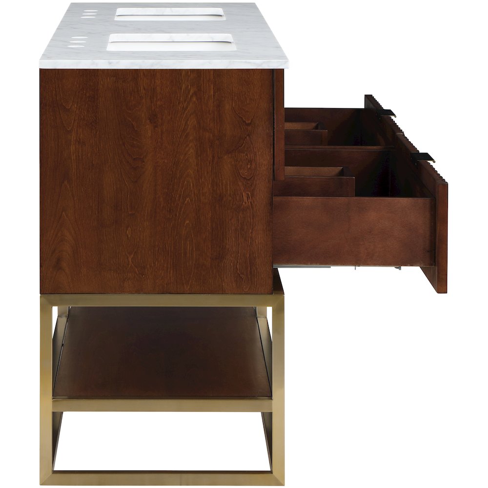 Monad Walnut Bathroom Vanity. Picture 6