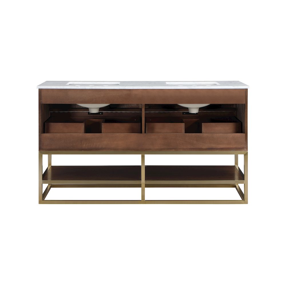 Monad Walnut Bathroom Vanity. Picture 7