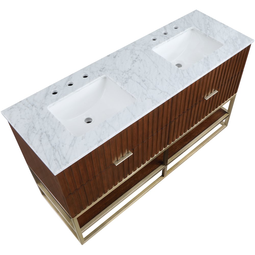 Monad Walnut Bathroom Vanity. Picture 8
