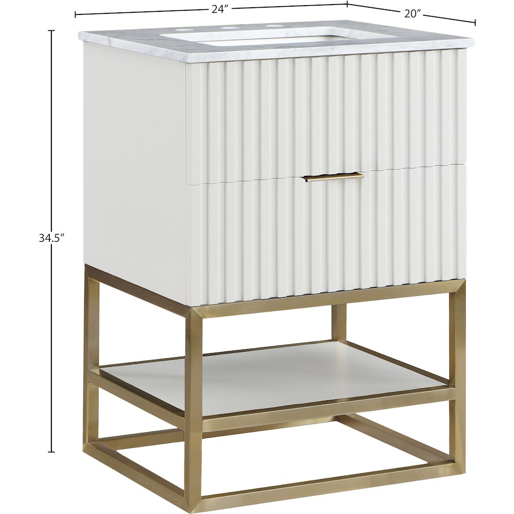 Monad White Bathroom Vanity. Picture 14