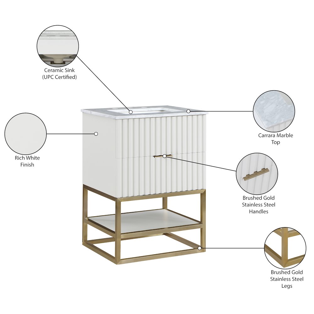 Monad White Bathroom Vanity. Picture 15