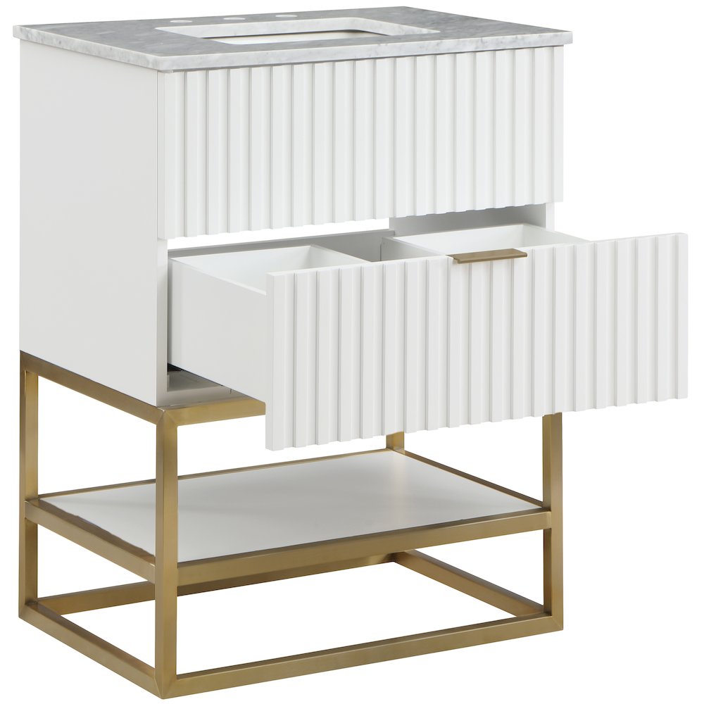 Monad White Bathroom Vanity. Picture 2
