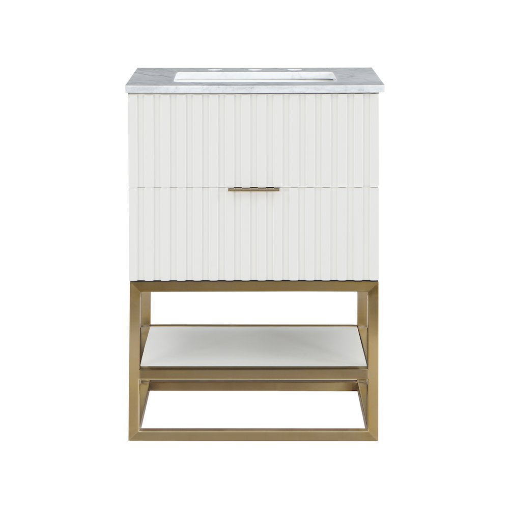 Monad White Bathroom Vanity. Picture 3