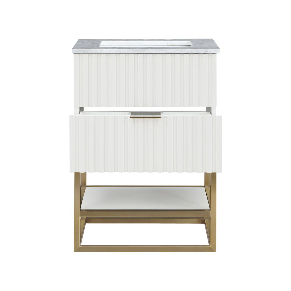 Monad White Bathroom Vanity. Picture 4