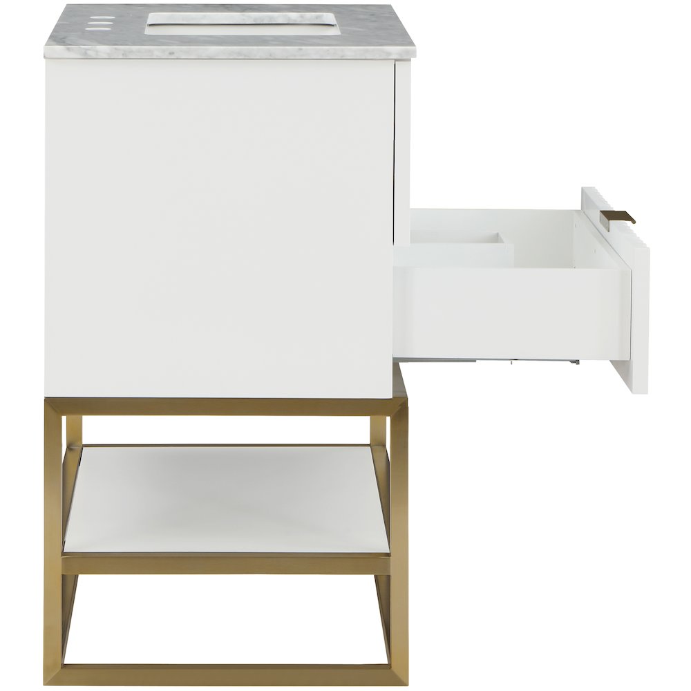Monad White Bathroom Vanity. Picture 6