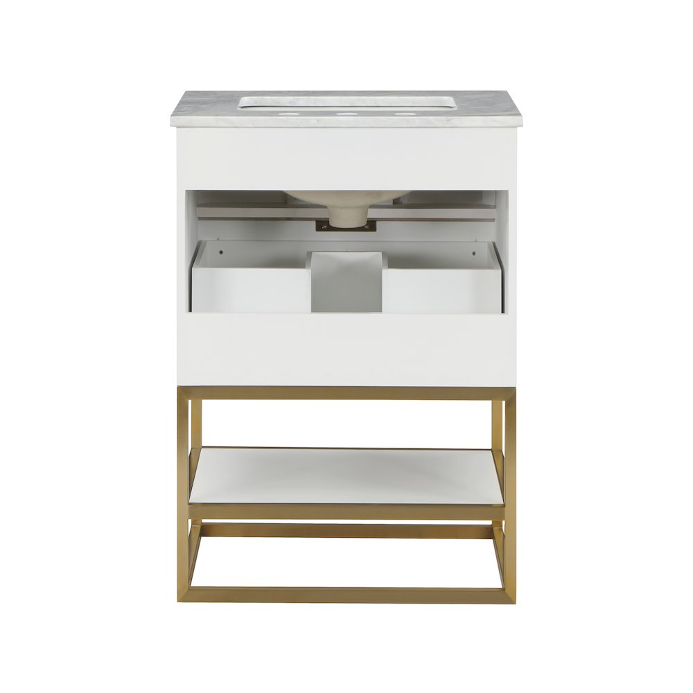Monad White Bathroom Vanity. Picture 7