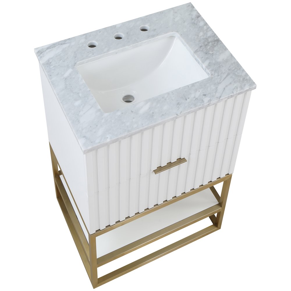 Monad White Bathroom Vanity. Picture 8