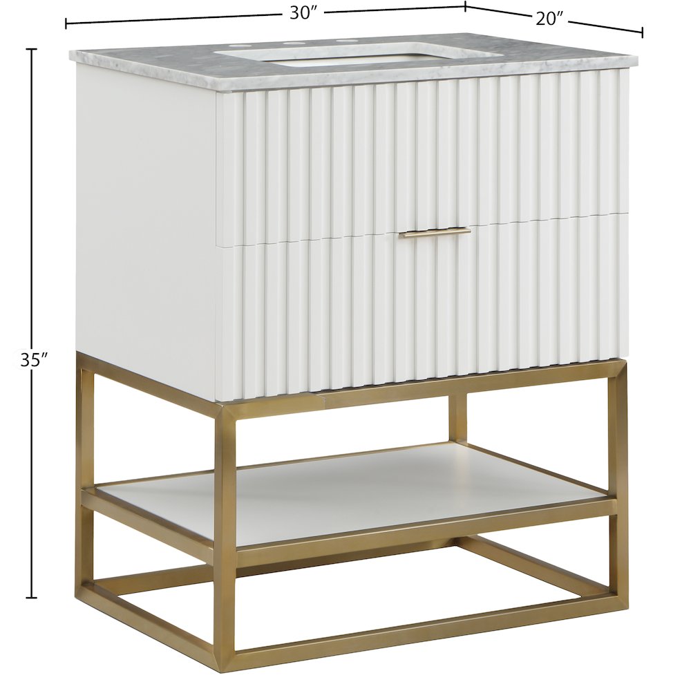 Monad White Bathroom Vanity. Picture 14