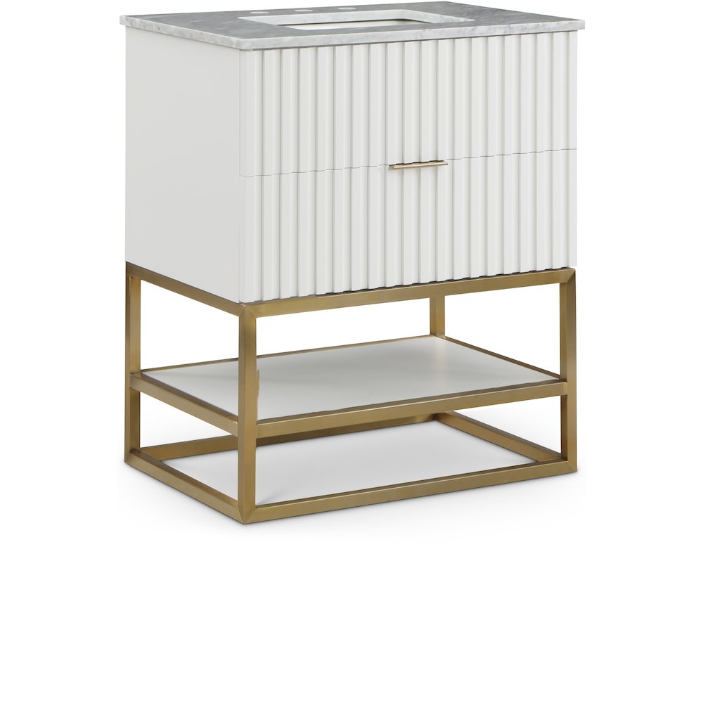 Monad White Bathroom Vanity. Picture 1