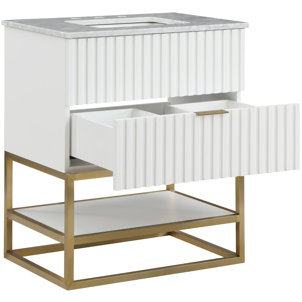 Monad White Bathroom Vanity. Picture 2