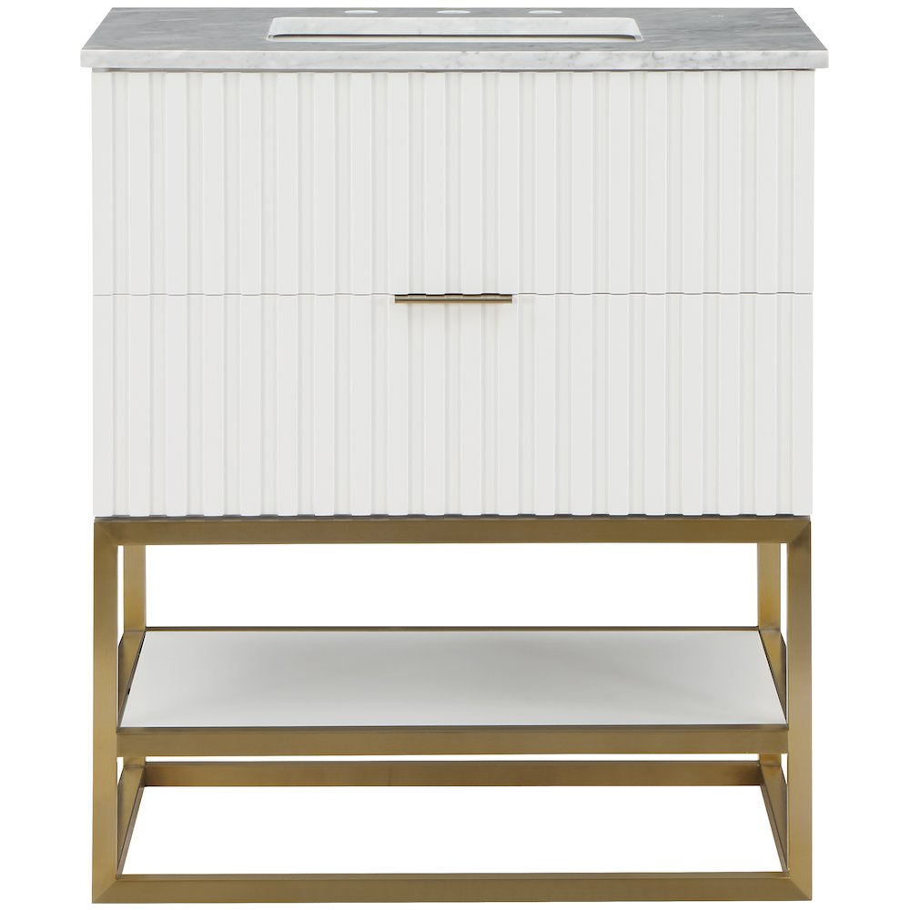 Monad White Bathroom Vanity. Picture 3