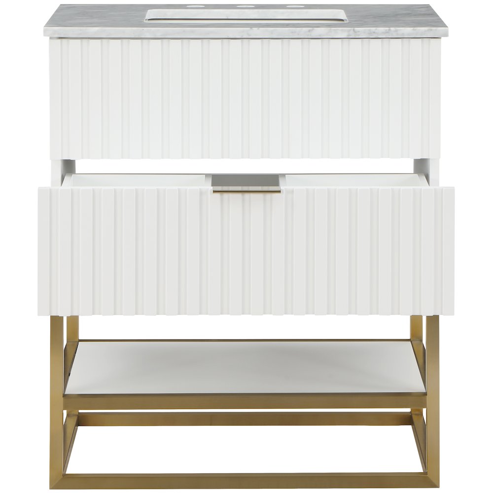 Monad White Bathroom Vanity. Picture 4