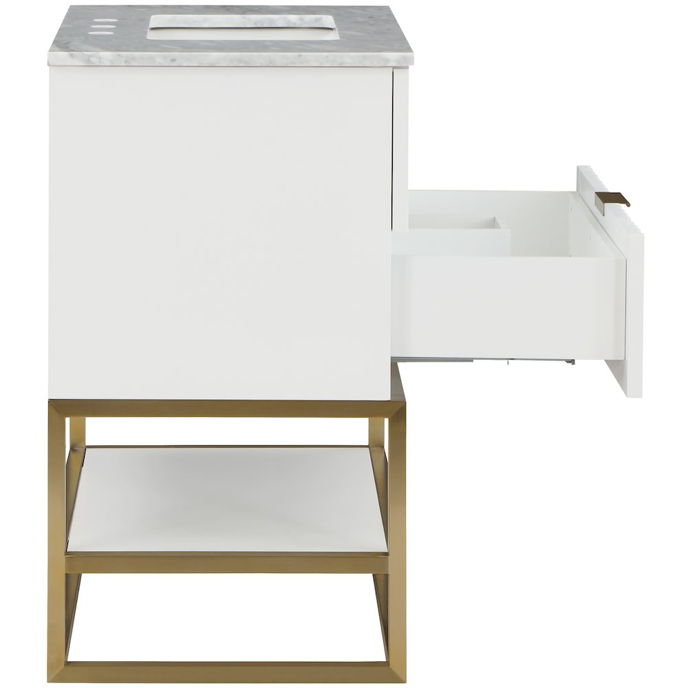 Monad White Bathroom Vanity. Picture 6
