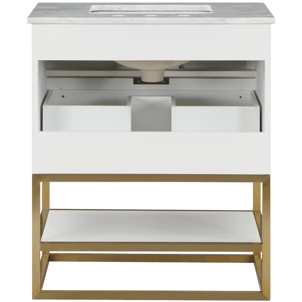 Monad White Bathroom Vanity. Picture 7
