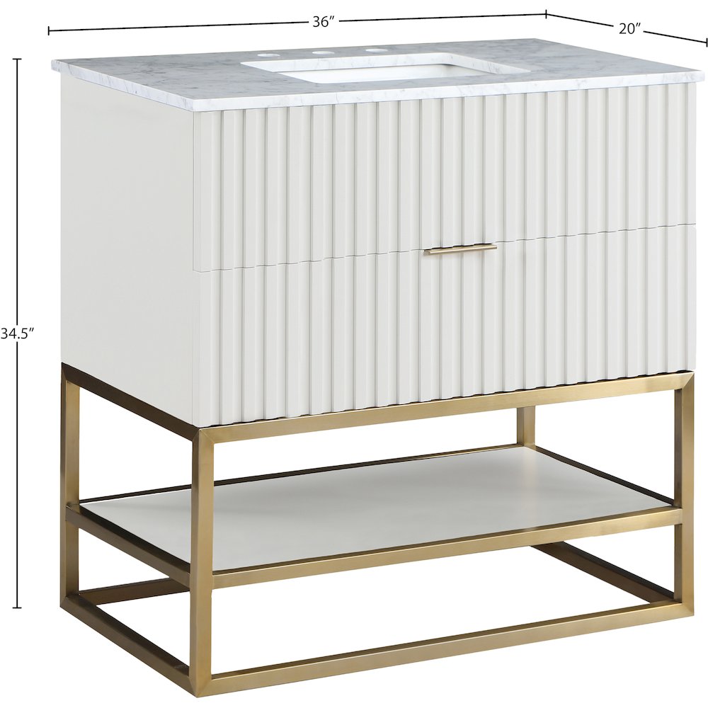 Monad White Bathroom Vanity. Picture 14