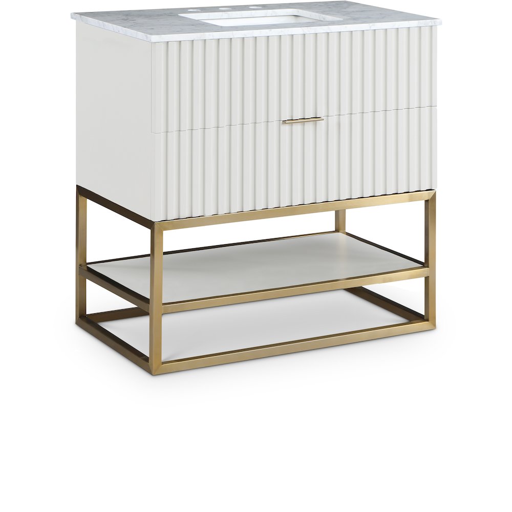 Monad White Bathroom Vanity. Picture 1