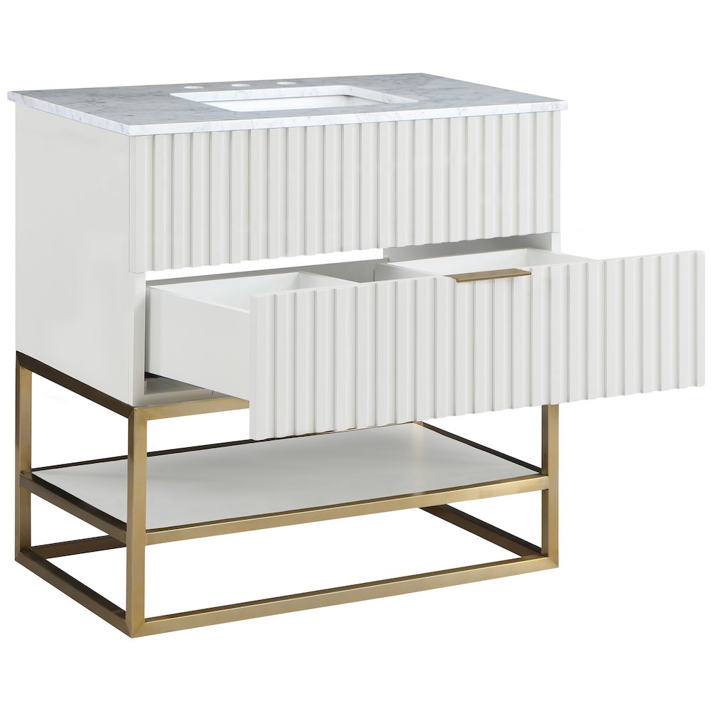 Monad White Bathroom Vanity. Picture 2