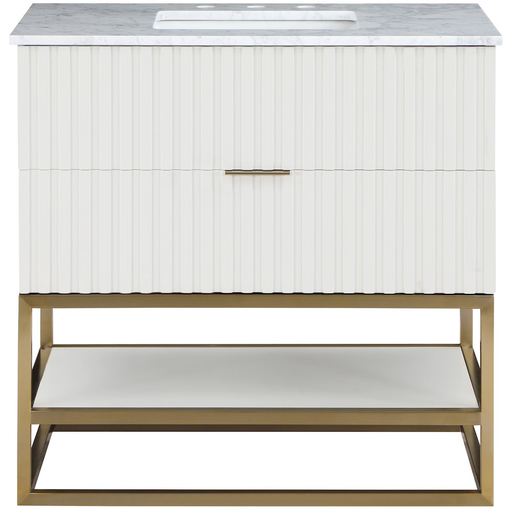 Monad White Bathroom Vanity. Picture 3
