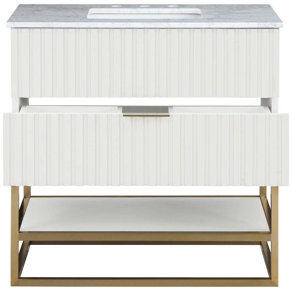 Monad White Bathroom Vanity. Picture 4