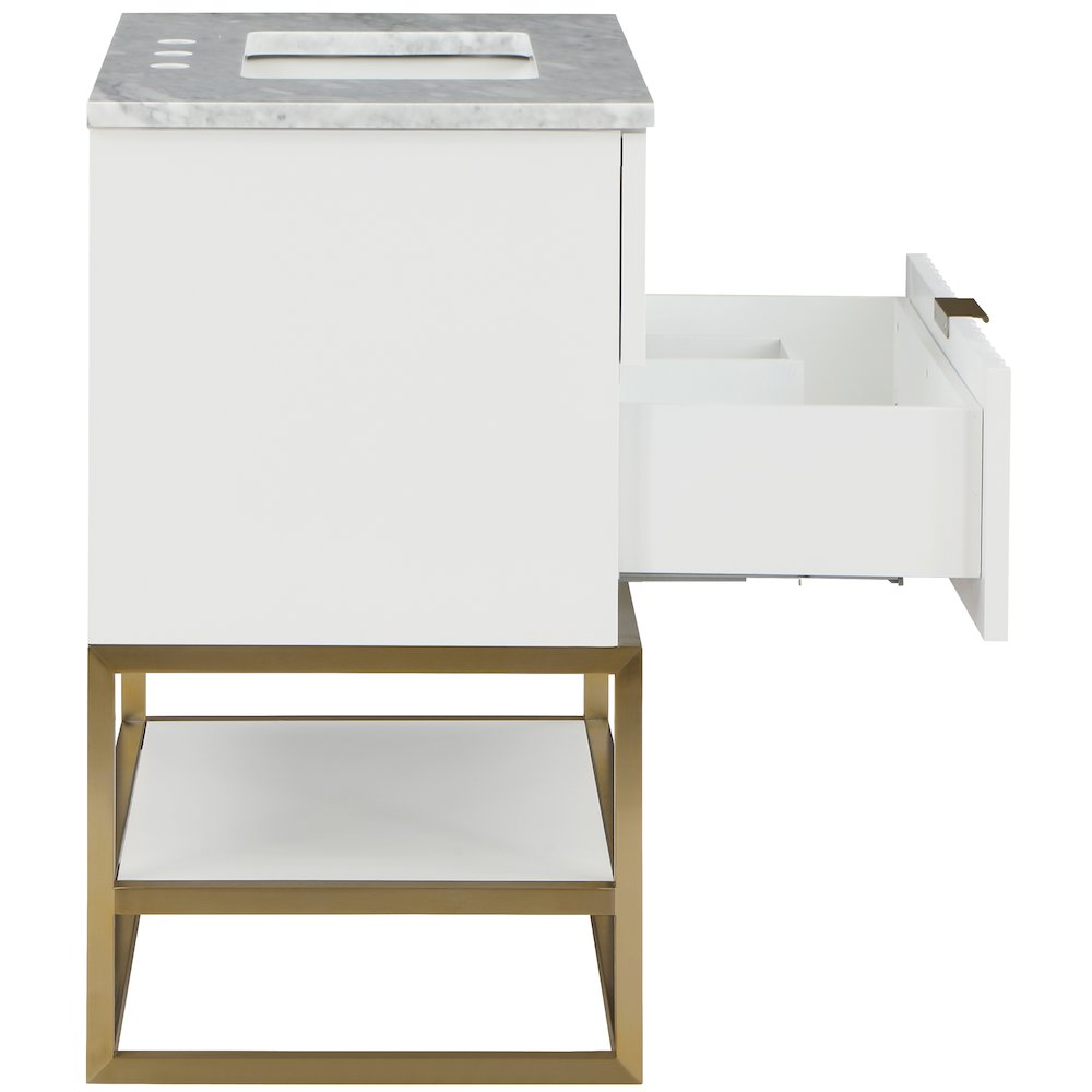 Monad White Bathroom Vanity. Picture 6