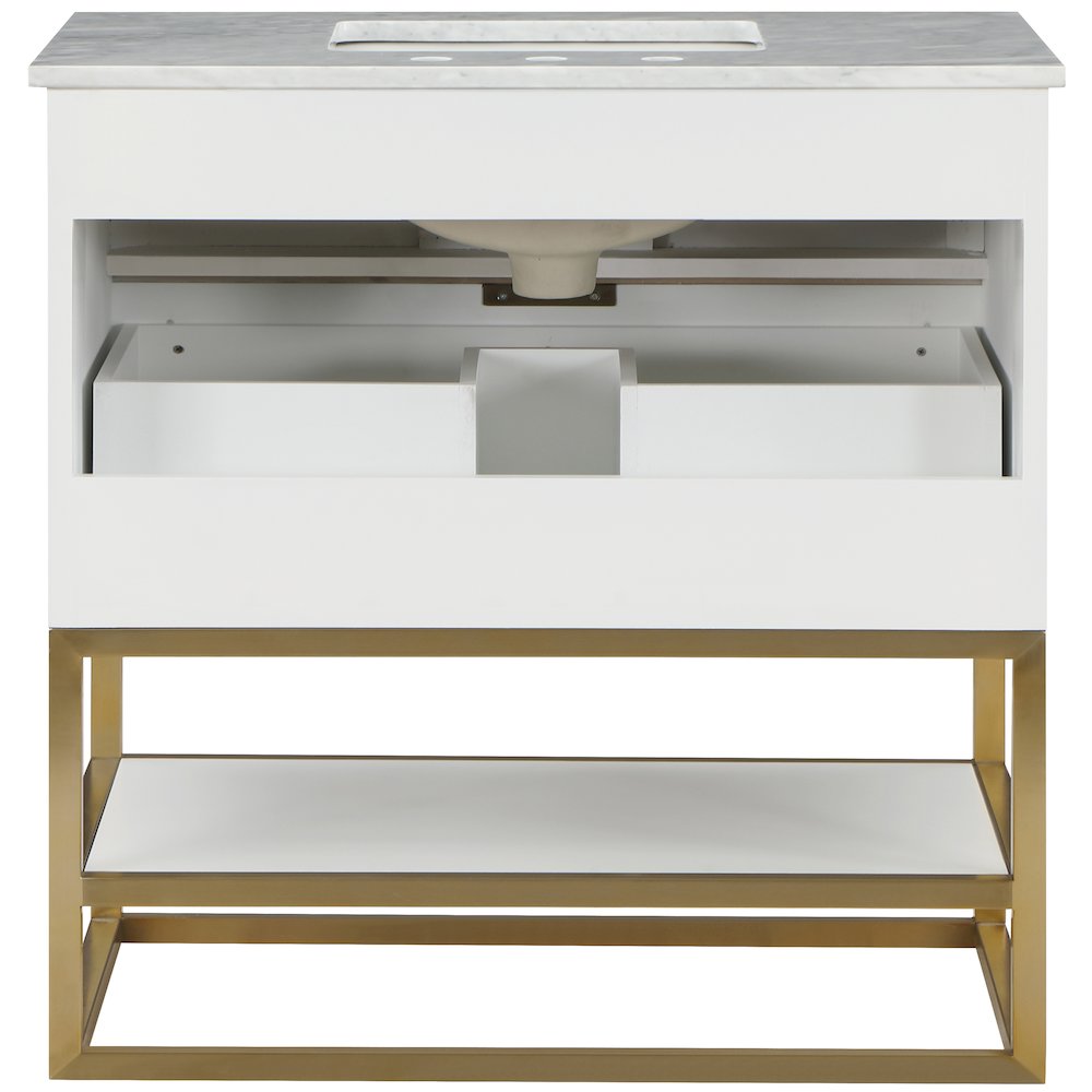Monad White Bathroom Vanity. Picture 7