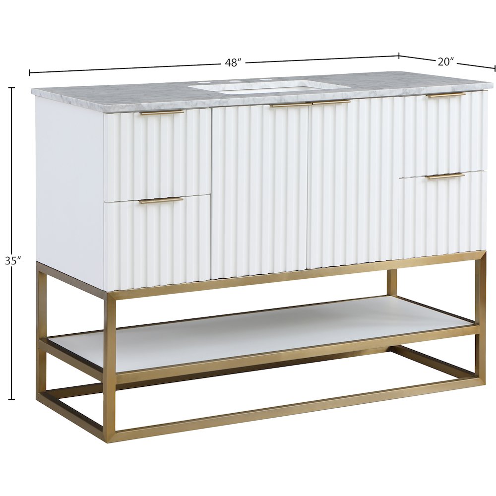 Monad White Bathroom Vanity. Picture 14