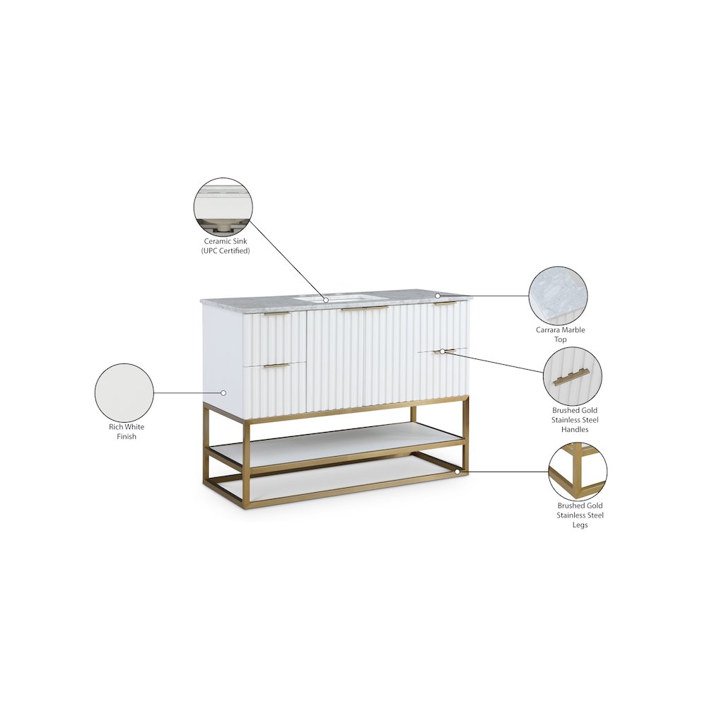 Monad White Bathroom Vanity. Picture 15