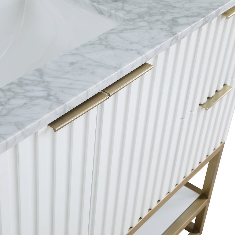 Monad White Bathroom Vanity. Picture 11