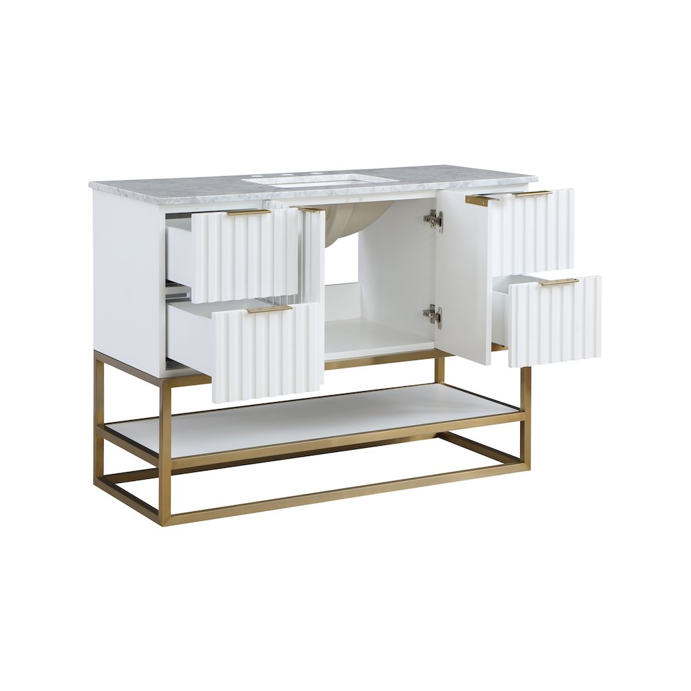 Monad White Bathroom Vanity. Picture 2