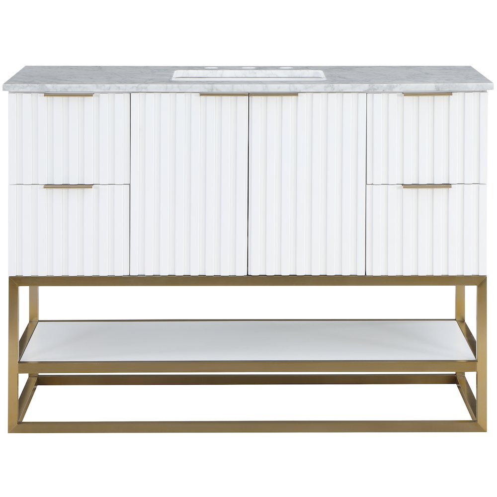 Monad White Bathroom Vanity. Picture 3