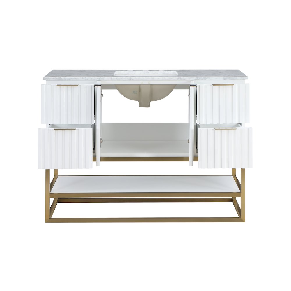 Monad White Bathroom Vanity. Picture 4