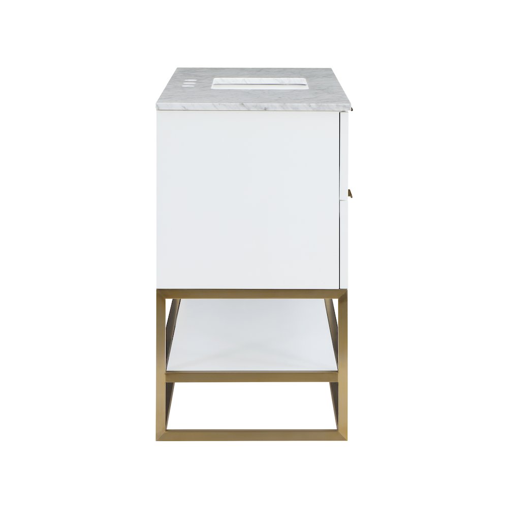 Monad White Bathroom Vanity. Picture 5