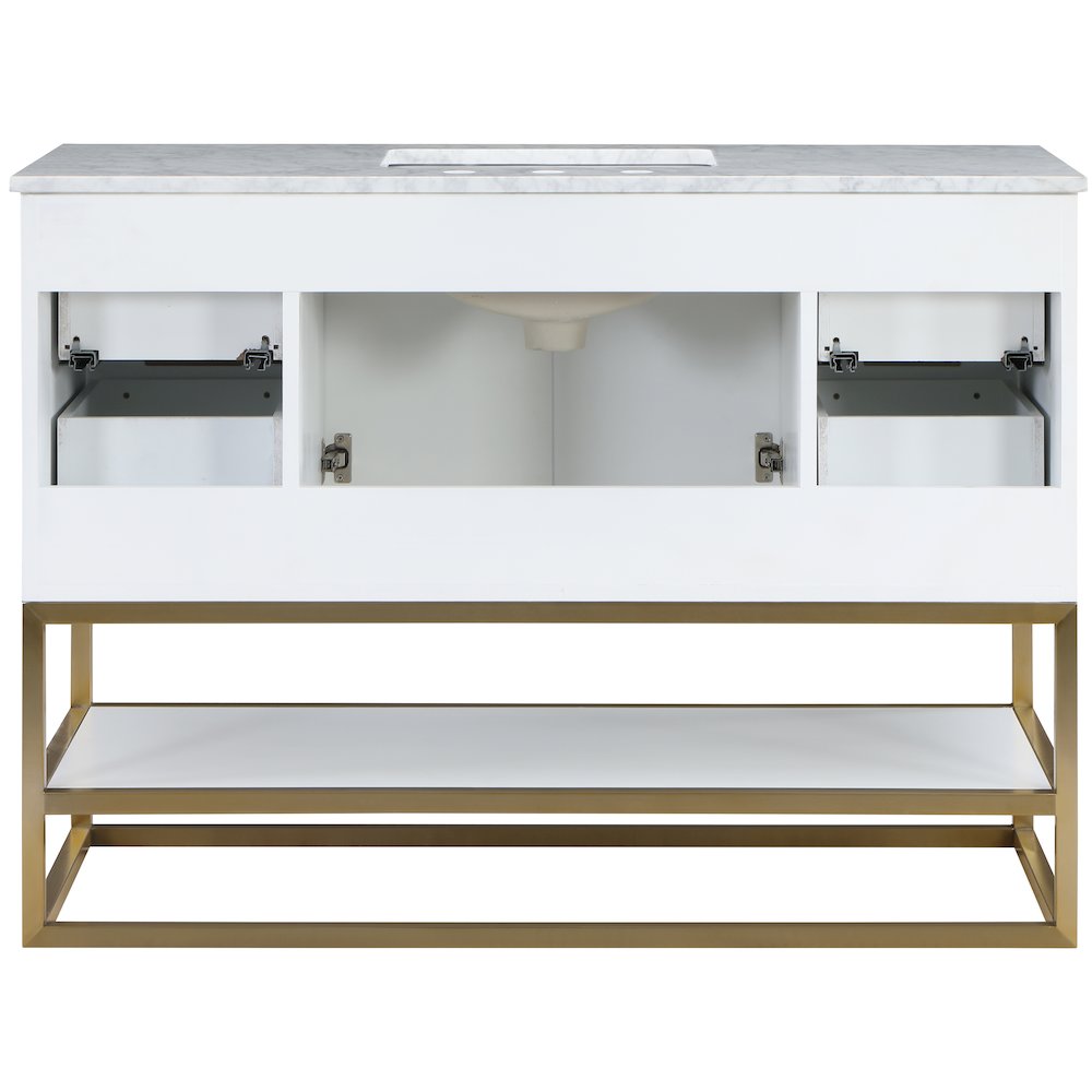 Monad White Bathroom Vanity. Picture 7
