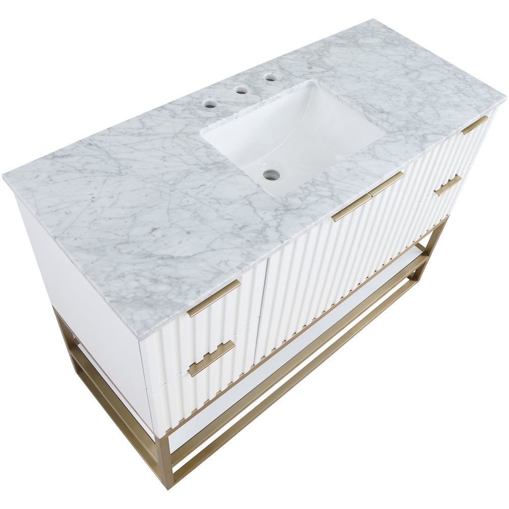Monad White Bathroom Vanity. Picture 8