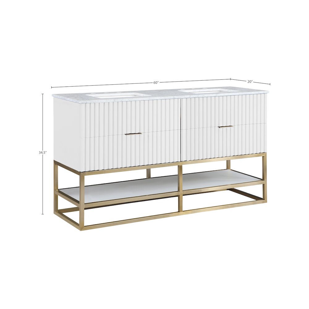 Monad White Bathroom Vanity. Picture 14