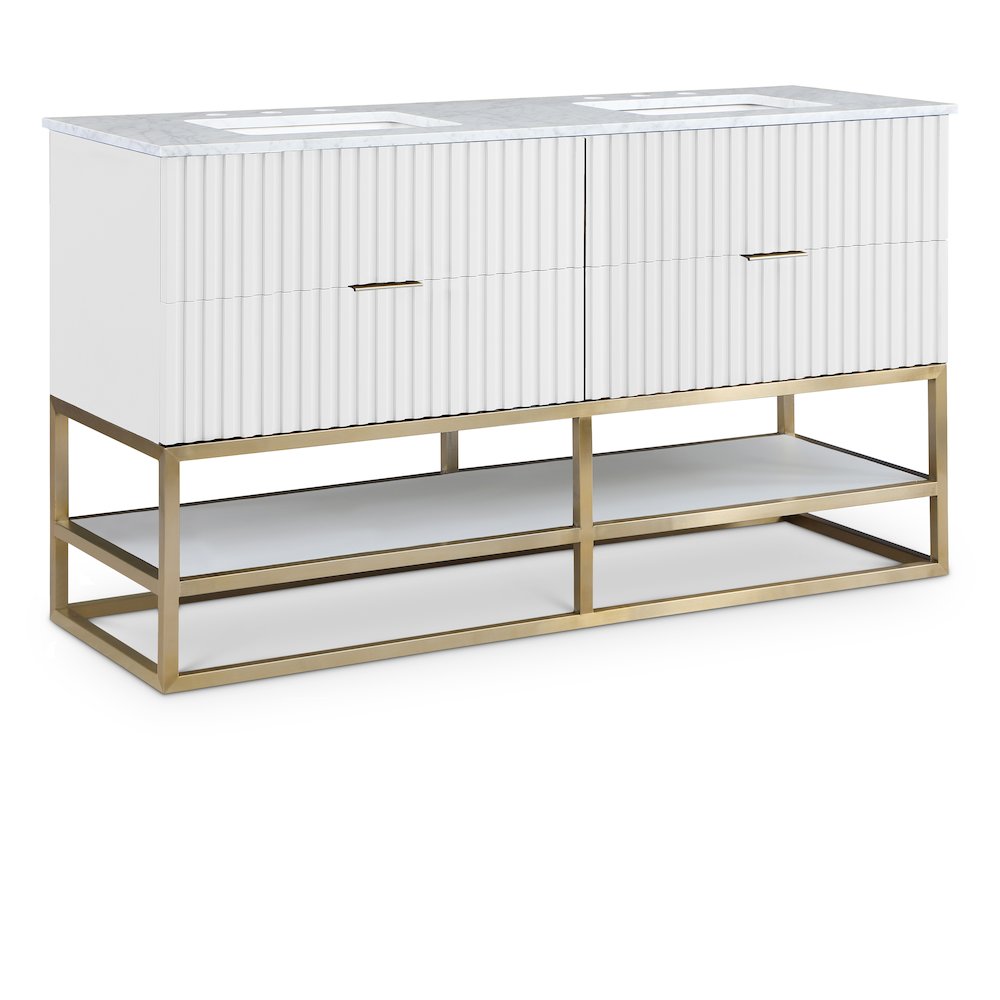 Monad White Bathroom Vanity. Picture 1