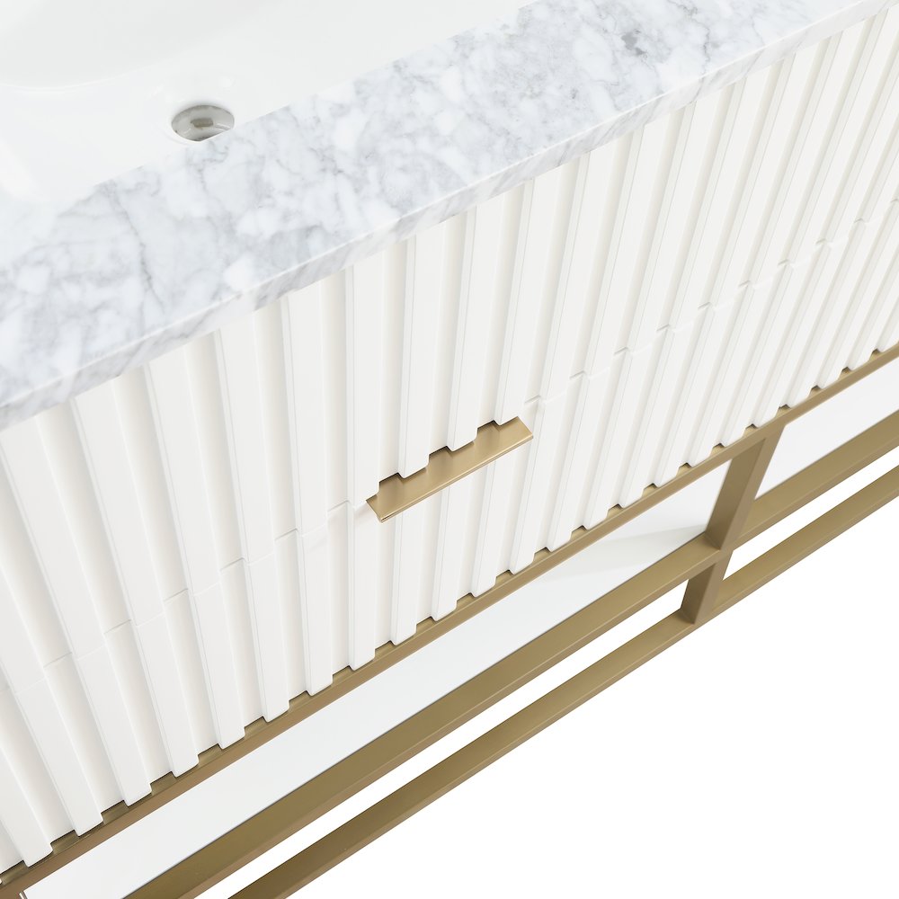 Monad White Bathroom Vanity. Picture 11