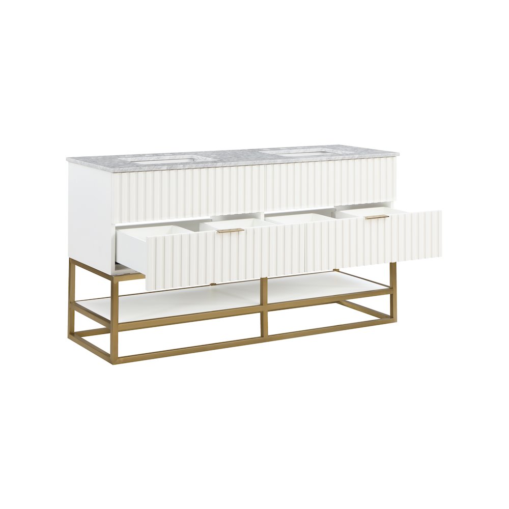 Monad White Bathroom Vanity. Picture 2