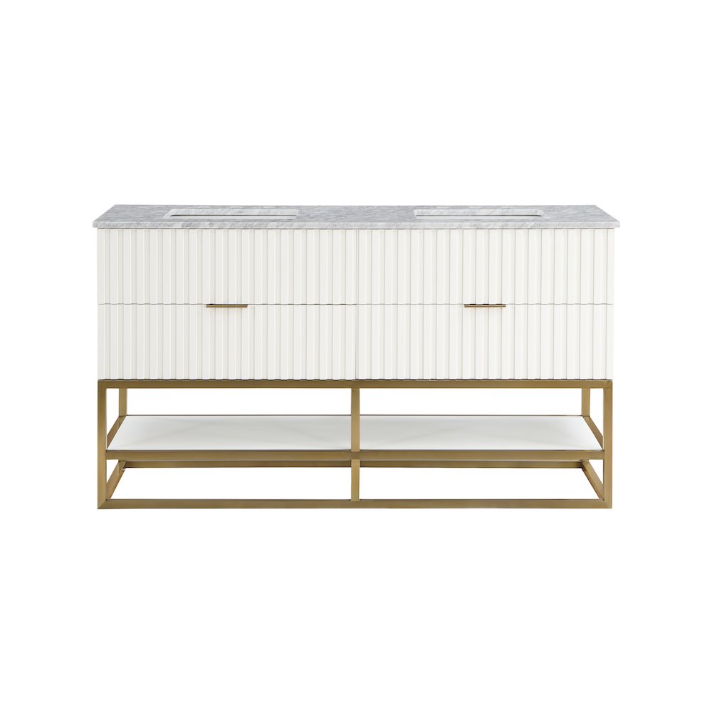 Monad White Bathroom Vanity. Picture 3