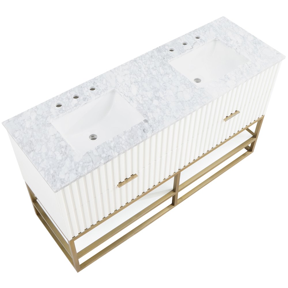 Monad White Bathroom Vanity. Picture 8