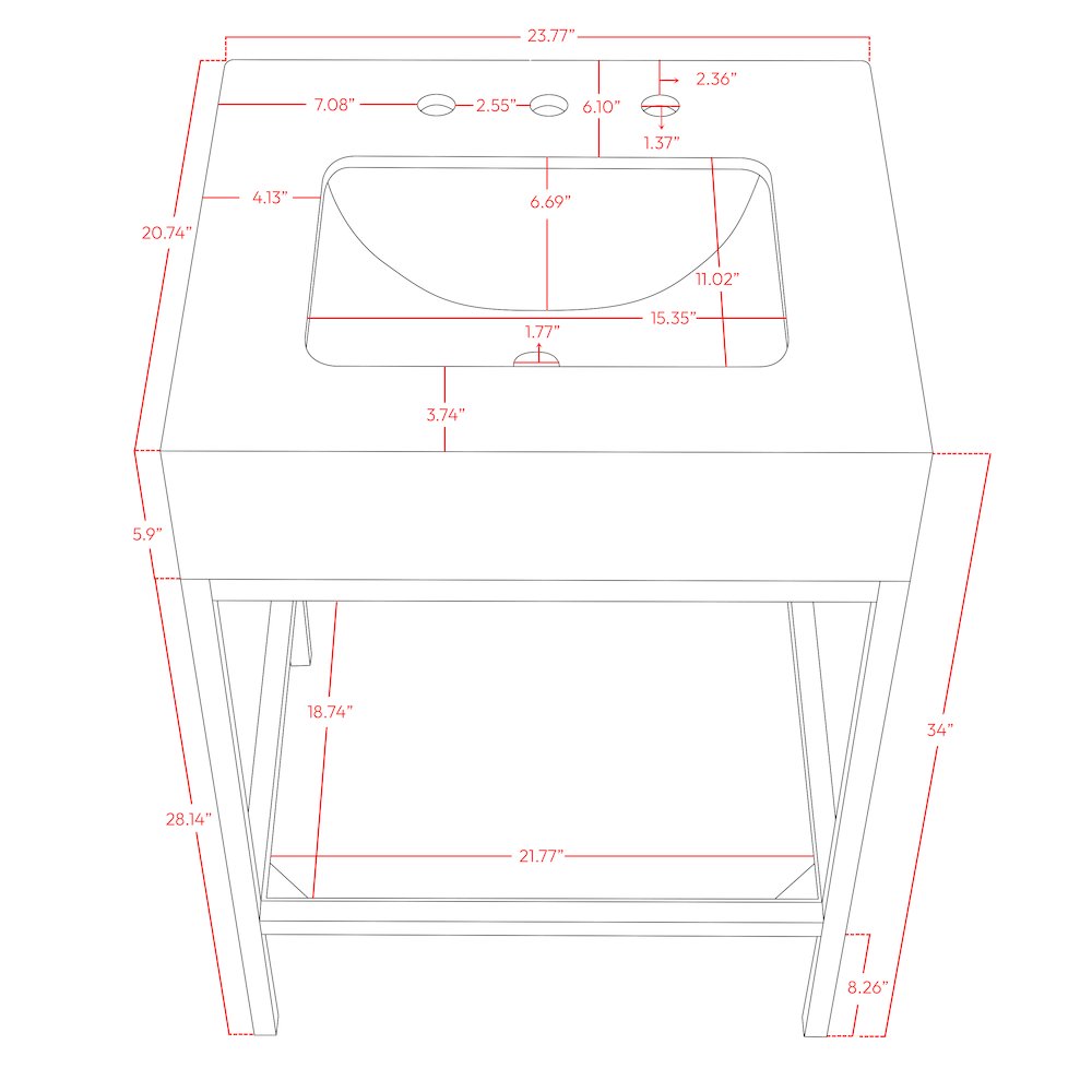 Marmo White Engineered Marble Bathroom Vanity. Picture 6