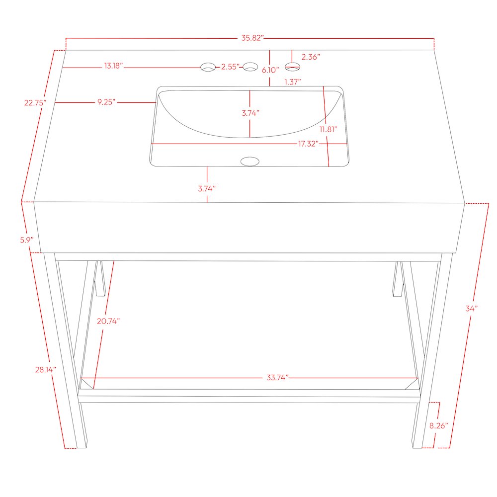 Marmo White Engineered Marble Bathroom Vanity. Picture 6