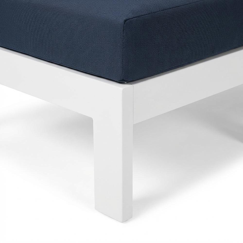 Navy Fabric Outdoor Modular Sectional, Contemporary Style, Weather-Resistant. Picture 6