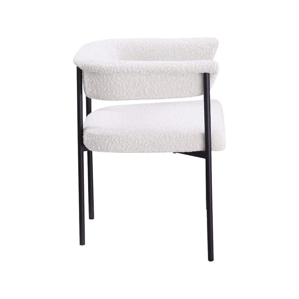 Malin Cream Boucle Fabric Dining Chair, Set of 2. Picture 3