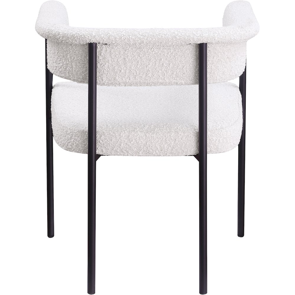 Malin Cream Boucle Fabric Dining Chair, Set of 2. Picture 4