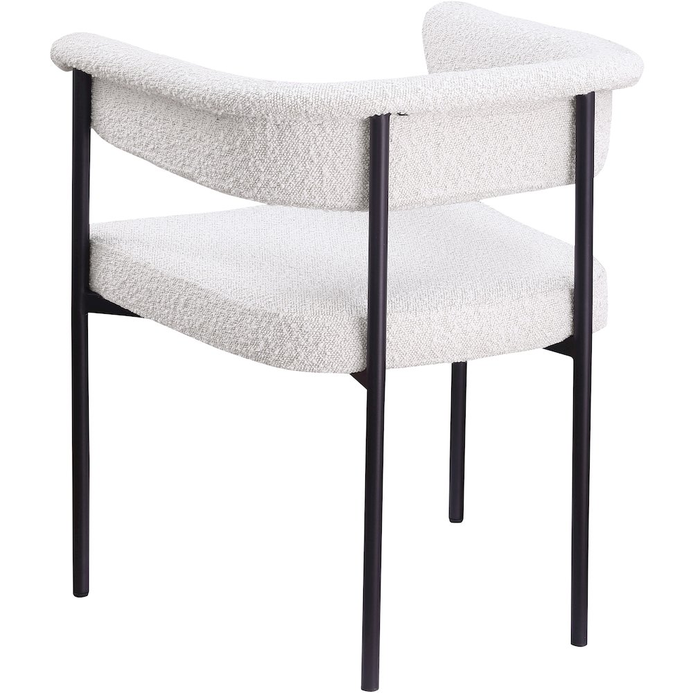 Malin Cream Boucle Fabric Dining Chair, Set of 2. Picture 5